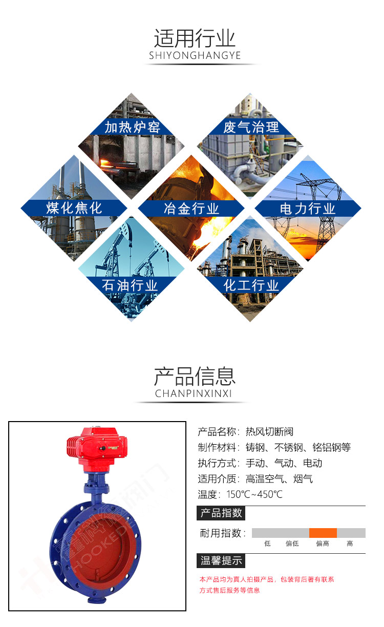 熱風切斷閥適用行業(yè)及產品信息